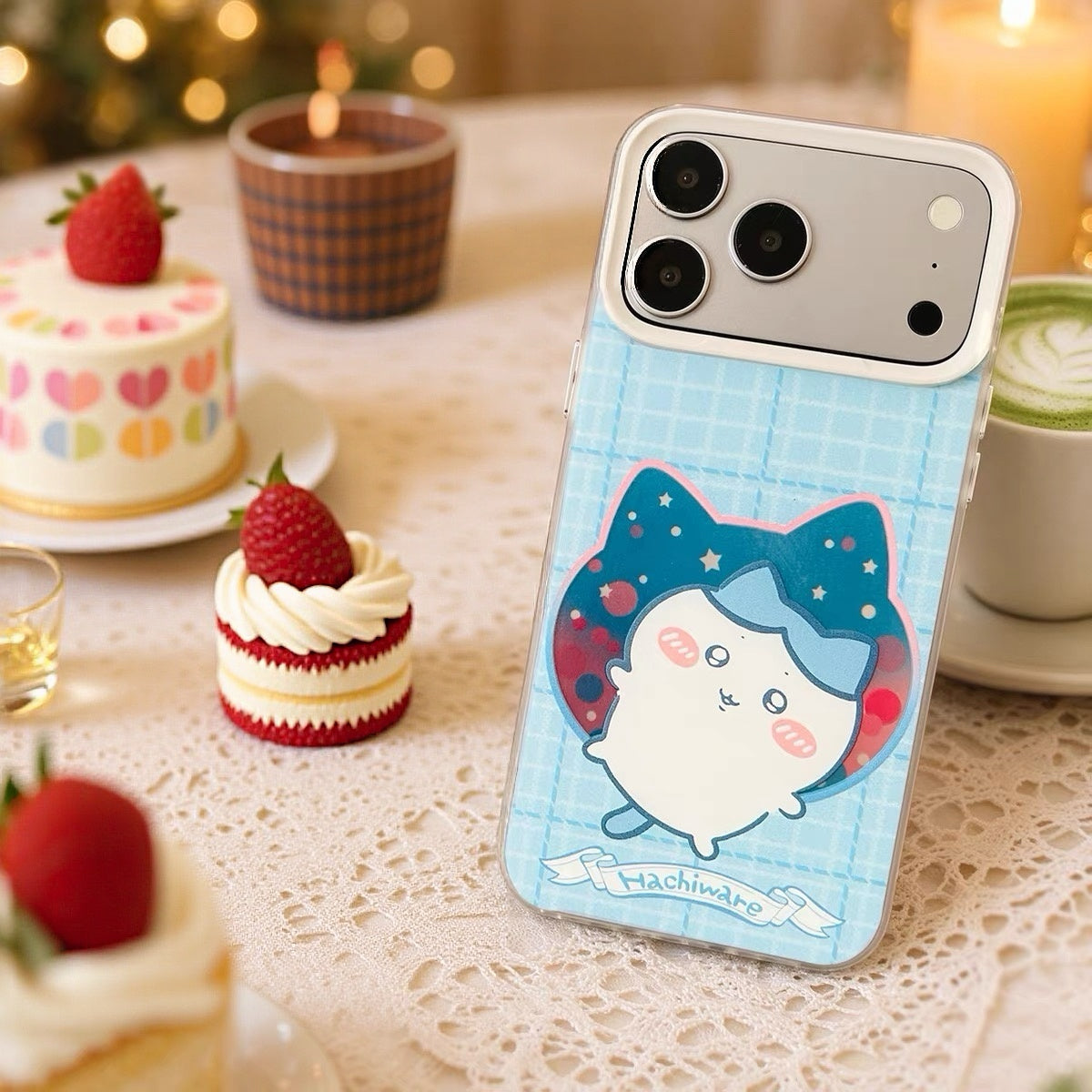 Japanese Cartoon ChiiKawa Daily with Icon Laser Case | Chiikawa Hachiware Usagi Momonga 4 Styles - iPhone Case 11 12 13 14 15 16 16e 17 17e 18 Pro Promax