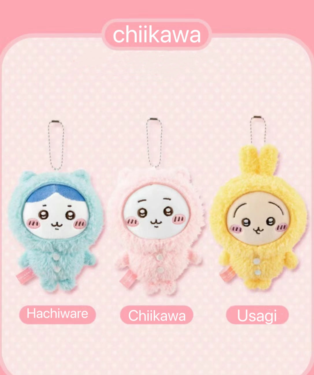 ChiiKawa X Miniso | ChiiKawa Hachiware Usagi Pajamas Keychain - Kawaii items Room Decoration doll KawaiiGiftLand