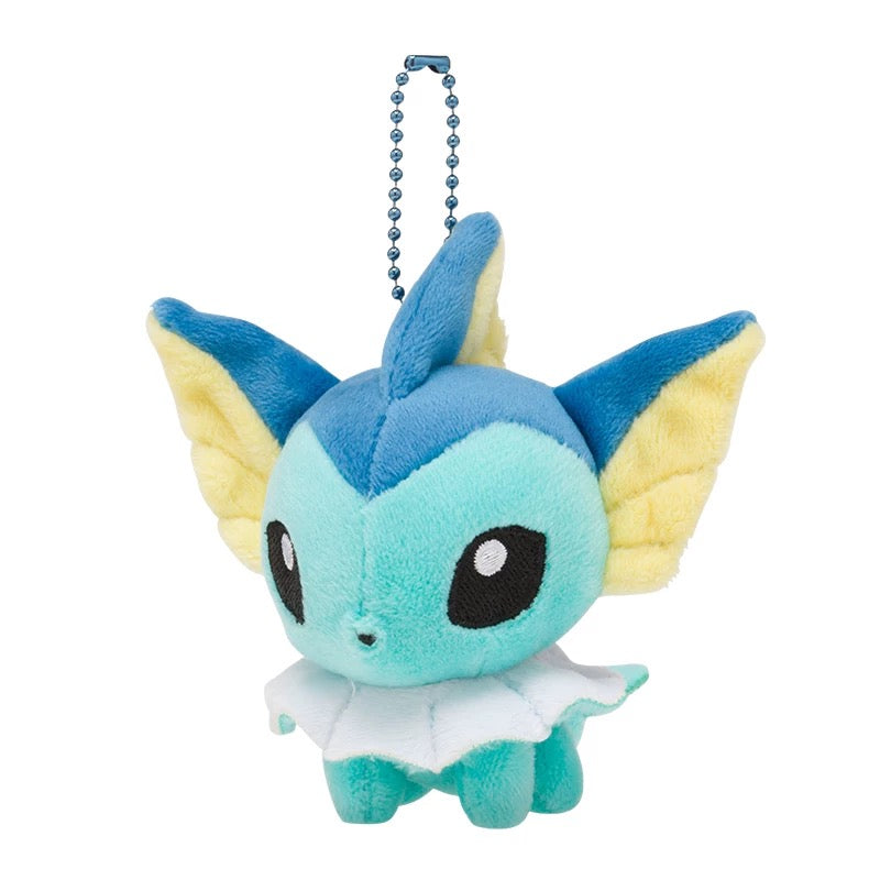 Japan Cartoon Pokemon Center Eevee Evolution Evolve Keychain | Eevee Vaporeon Jolteon Flareon Espeon Umbreon Leafeon Glaceon Sylveon - Mascot Mini Plush Doll KawaiiGiftLand
