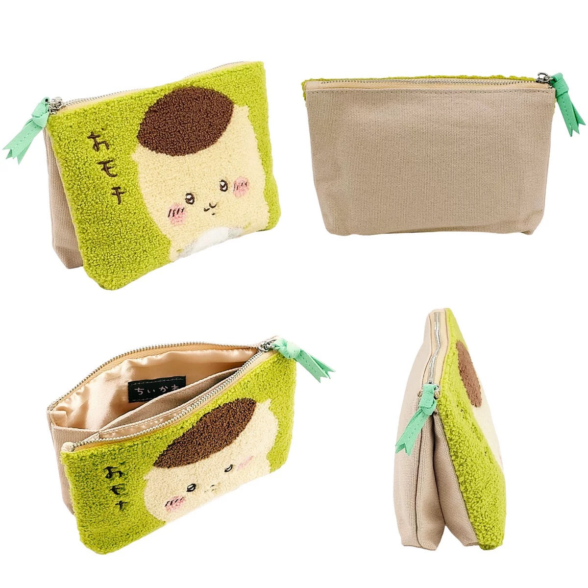 Japanese Cartoon Chiikawa Punch Needle Make Up Bag | ChiiKawa Hachiware Usagi Momonga Kurimanju Shisa Kani - Kawaii Plush Doll Purse Bag KawaiiGiftLand