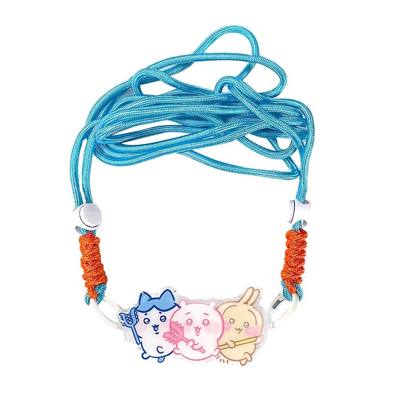 Japanese Cartoon Phone Back Clip with Phone Lanyard | Chiikawa Hachiware Usagi - for All Smart Phones KawaiiGiftLand