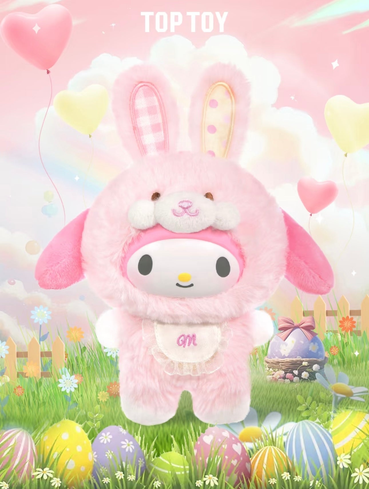 TopToy Sanrio Characters Elf Bunny Baby | Hello Kitty My Melody Kuromi Cinnamoroll Pompompurin Pochacco Pastel Easter Rabbit - Collectable Toys Mystery Blind Box