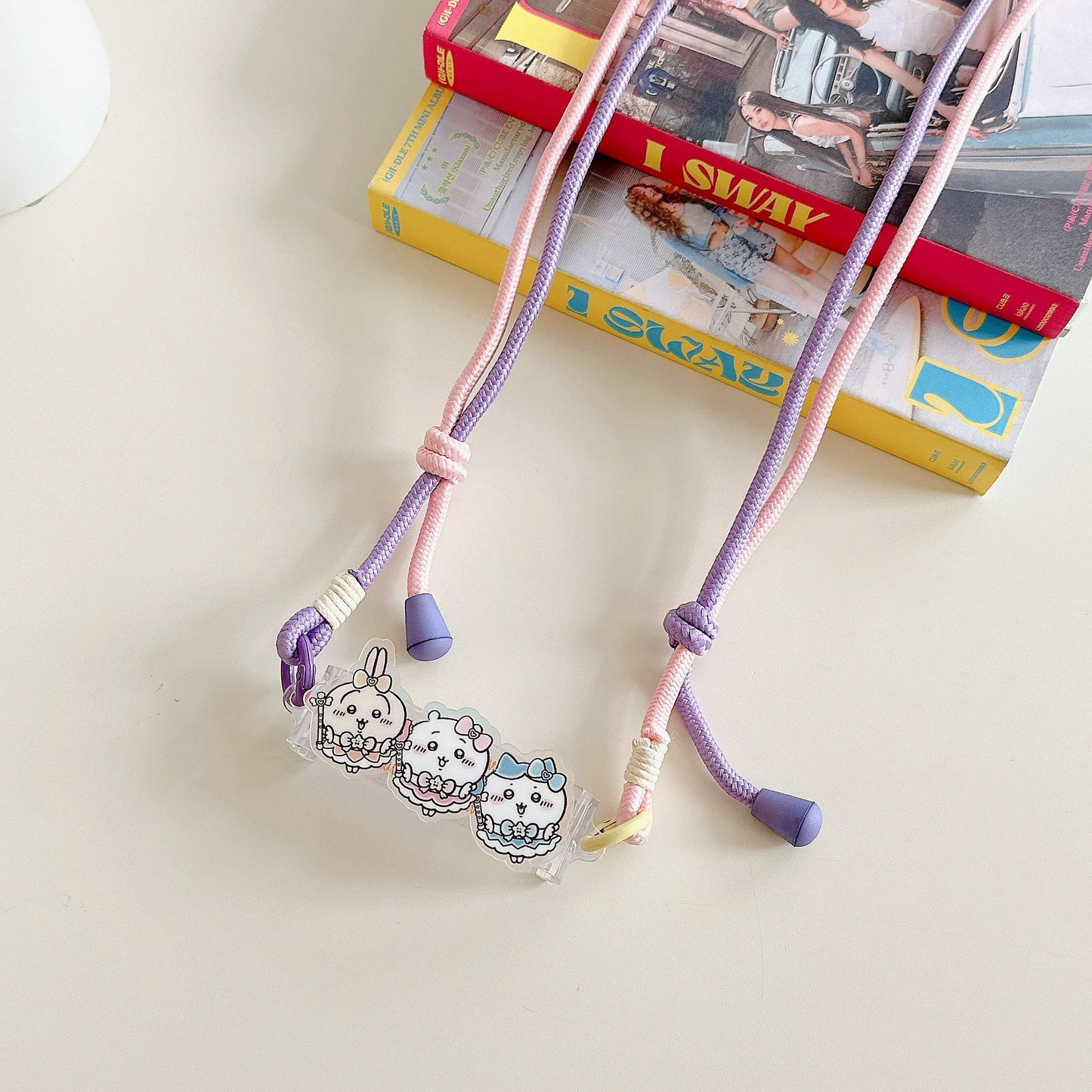 Japanese Cartoon Phone Back Clip with Phone Lanyard | Magical Girl Magic - for All Smart Phones KawaiiGiftLand