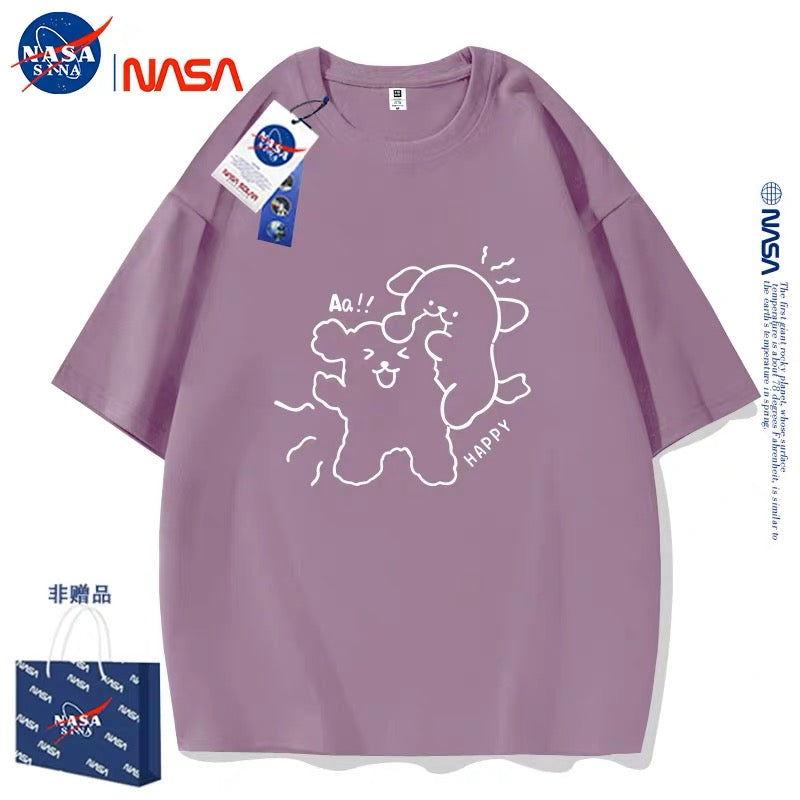 Cute Cartoon Doggie Maltese Puppy Style T-Shirt Series | Sweet Couple Part2 - Kawaii Fashion Items for Child & Adult