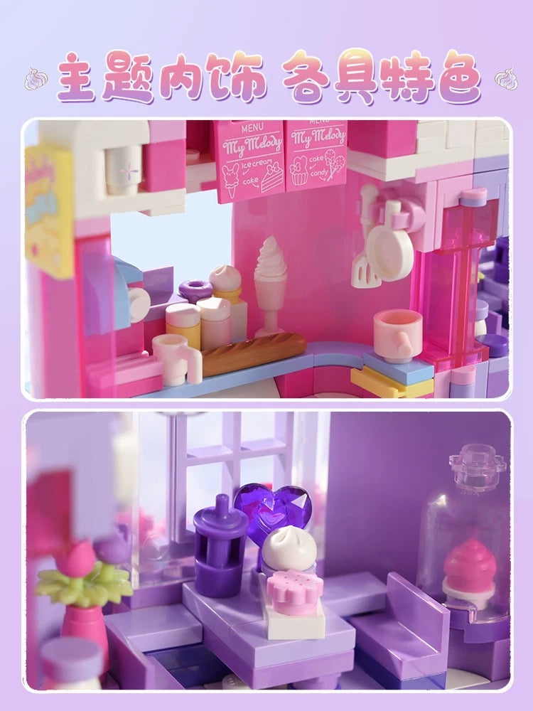 Sanrio My Melody & Kuromi Sweets Dessert Shop - Building Blocks Toy Collections KawaiiGiftLand