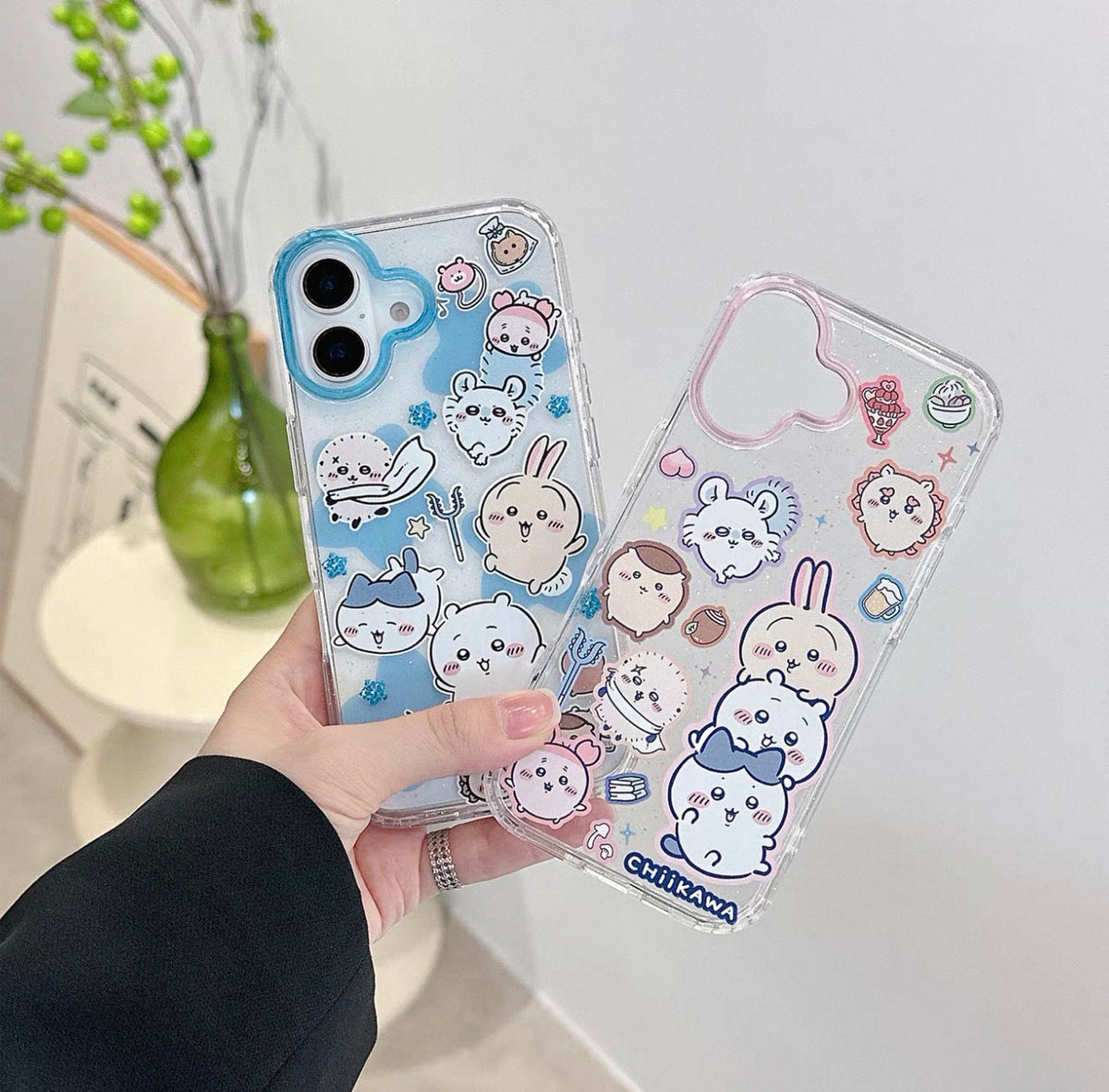 Japanese Cartoon ChiiKawa Gittler Colour Clear Case | Happy Group - iPhone Case Plus SE2 11 12 13 14 15 16 16e 17 17e 18 Pro Promax 12mini 13mini
