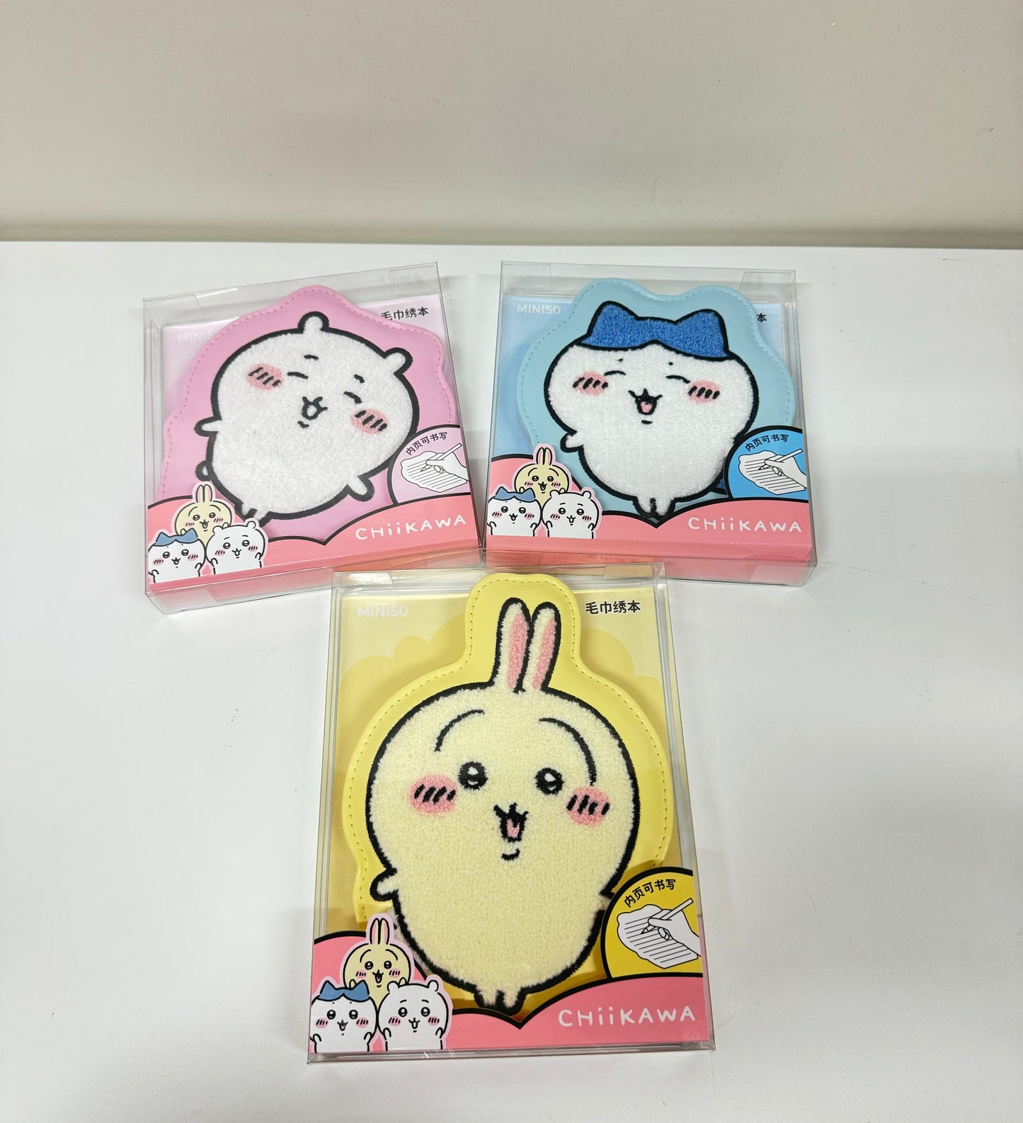 ChiiKawa X Miniso | ChiiKawa Hachiware Usagi Embroidery Notebook - Kawaii items Room Decoration KawaiiGiftLand
