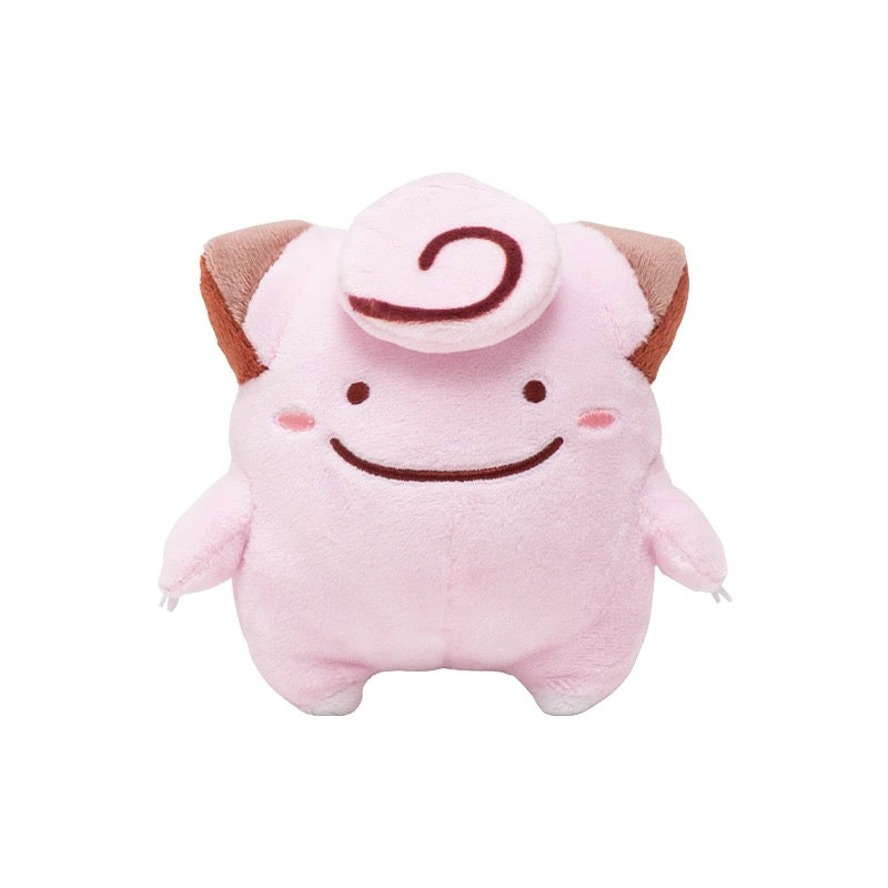 Japan Cartoon Pokemon Center Ditto Crossover | Pikachu Charmander Squirtle Bulbasaur Clefairy Pippi - Mascot Plush Doll Mini Plush Doll Keychain KawaiiGiftLand