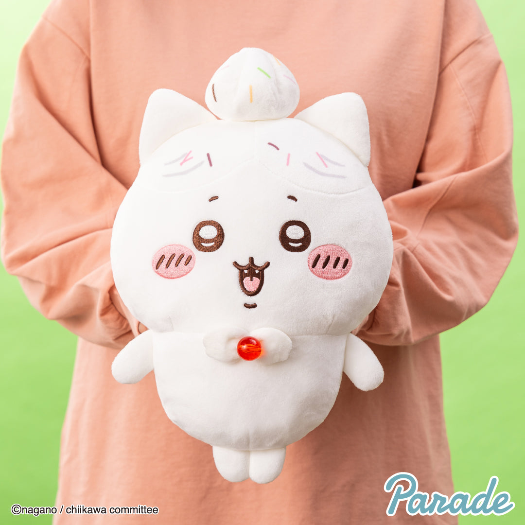 Japan ChiiKawa ChiiKawa & Hachiware Birthday 2025 Series | ChiiKawa Hachiware Usagi Birthday Cake Cream and Lighter Big 30cm Plush Doll  Kawaii items Room Decoration doll KawaiiGiftLand