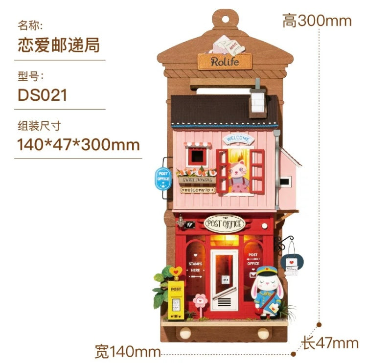 Craft Kits Wooden Hook Key Hanger | Animal Store - DIY Handmade Mini World Miniature Gift with LED Light Room Decoration