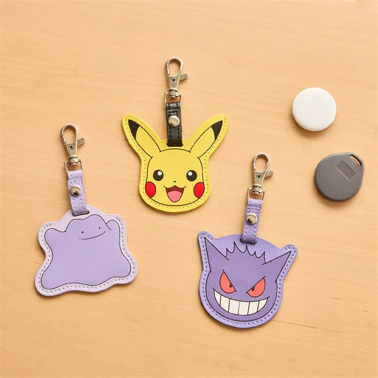 Japan Pokemon Leather Keychain | Pikachu Ditto Genger Key Holder - Kawaii Item Cute Accessories KawaiiGiftLand
