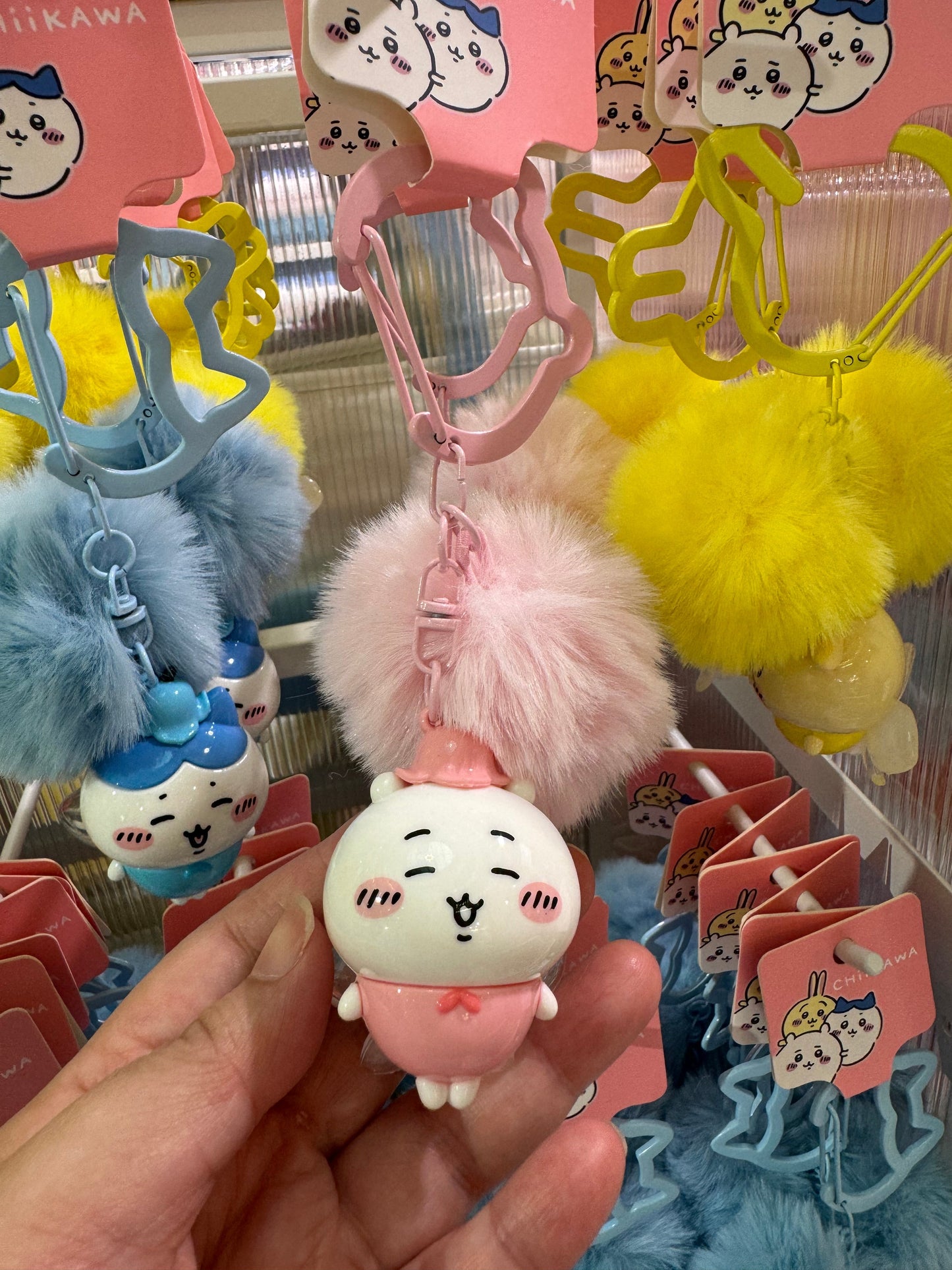 ChiiKawa X Miniso | ChiiKawa Hachiware Usagi Flower Fairy Light Pom Keychain - Kawaii Doll Keychain KawaiiGiftLand