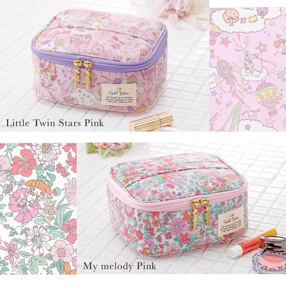 Japan Sanrio Liberty | Hello Kitty Little Twin Stars My Melody Make Up Bag - Waterproof Little Bag Kawaii Bag KawaiiGiftLand