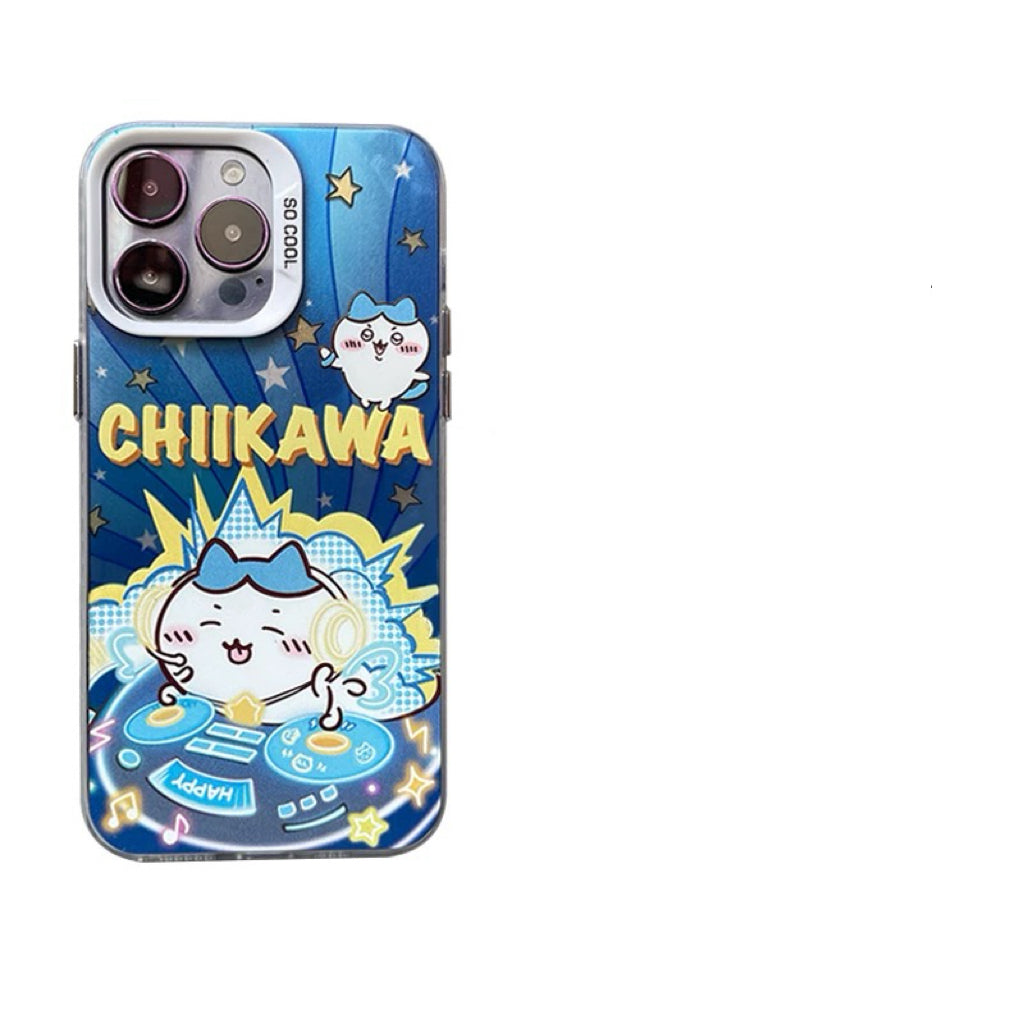 Japanese Cartoon ChiiKawa DJ Music Player | ChiiKawa Hachiware Usagi Momonga - iPhone Case 11 12 13 14 15 16 Pro Promax KawaiiGiftLand