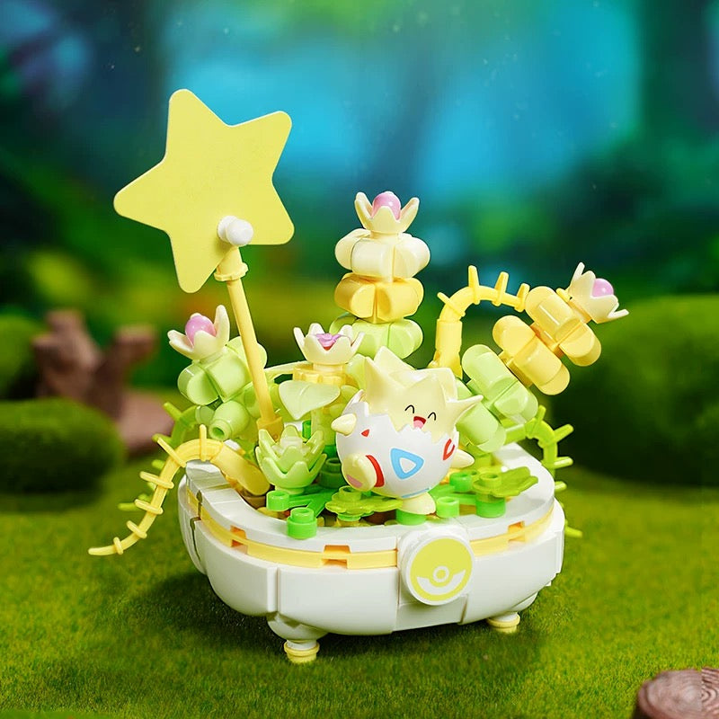 Pokemon Flowerpot Potted Plant Part 2 | Pikachu Togepi Sylveon Sprigatito Fuecoco Quaxly - Building Blocks Toy Collections KawaiiGiftLand