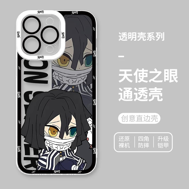 Japanese Anime Kimetsu no Yaiba Demon Slayer Cute Style | Kocho Shinobu Tsuyuri Kanao Himejima Gyoumei Sanemi Giyuu Tomioka Iguro Obanai Uzui Tengen - iPhone Case PLUS SE2 XS XR X 11 12 13 14 15 16 16e 17 17e Pro Promax 12mini 13mini