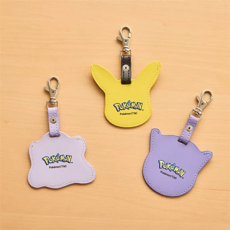 Japan Pokemon Leather Keychain | Pikachu Ditto Genger Key Holder - Kawaii Item Cute Accessories KawaiiGiftLand