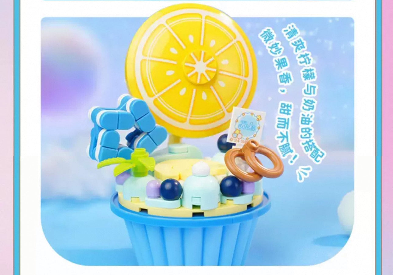 Sanrio Little Twin Stars Kiki Lala Dessert Peach & Lemon Cake Building Blocks Toy Collections KawaiiGiftLand