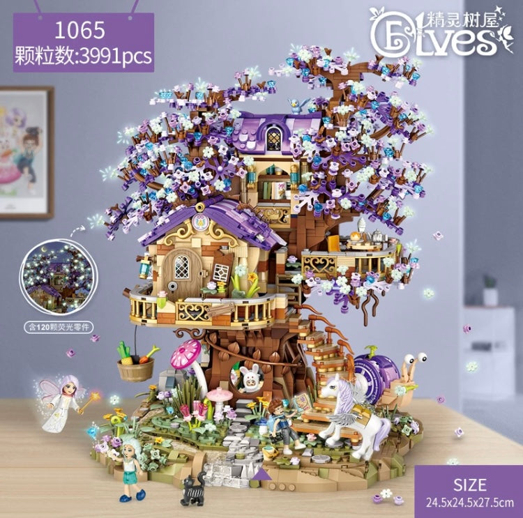 Loz Building Mini Block Adventure Theme | Fairy Tree House 3991pcs - with GID Blocks Lights Children Gift DIY Handmade Gift KawaiiGiftLand