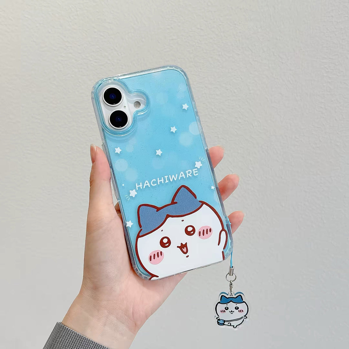 Japanese Cartoon ChiiKawa Gittler Colour Clear Case with Phone Strape | Say Hi Chiikawa Hachiware Usagi Momonga - Phone Case Samsung Galaxy S26 S25 S24 S23 S22 S21 FE Ultra Edge