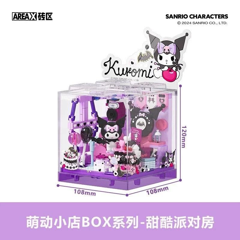 Sanrio Characters Cube Shop |  Hello Kitty Kuromi Cinnamoroll Pompompurin Pochacco Hangyodon - Building Blocks Toy Collections KawaiiGiftLand