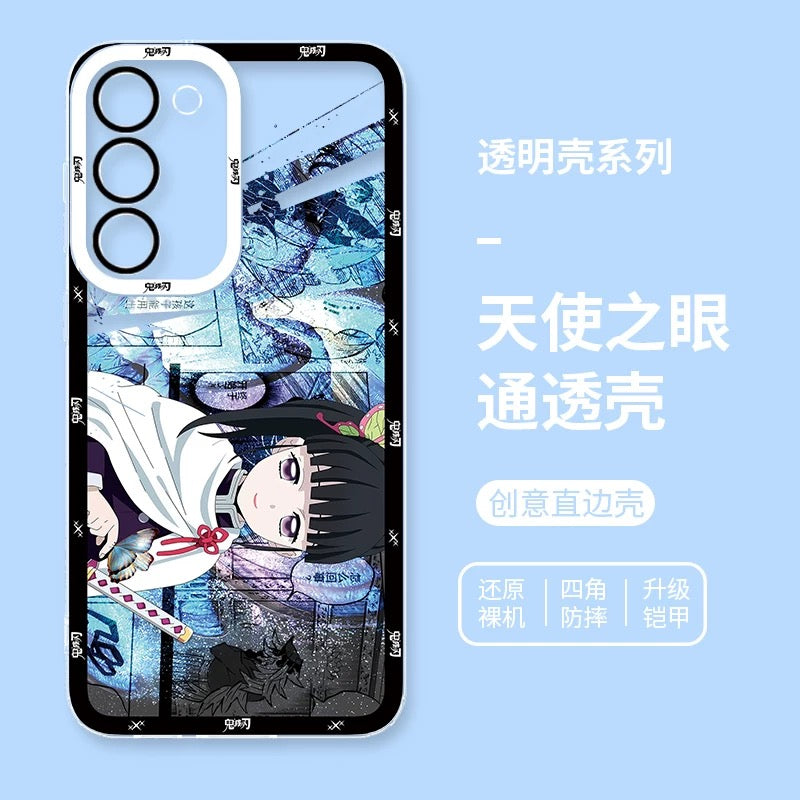 Japanese Anime Kimetsu no Yaiba Demon Slayer Horizontal Version | Kokushibou Tsugikuni Michikatsu Douma Gyoumei Sanemi Kanao Rengoku Uzui Nezuko - Phone Case Samsung Galaxy S26 S25 S24 S23 S22 S21 FE Ultra Edge
