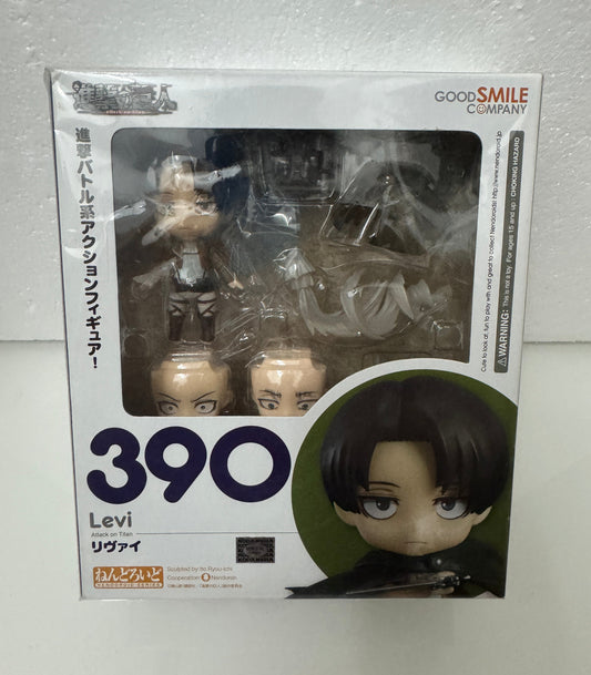 Japan GSC Nendoroid Series | 390 Levi Ackerman Attack on Titan - 2014 Retried PVC FIGURE DOLL Toy Collection