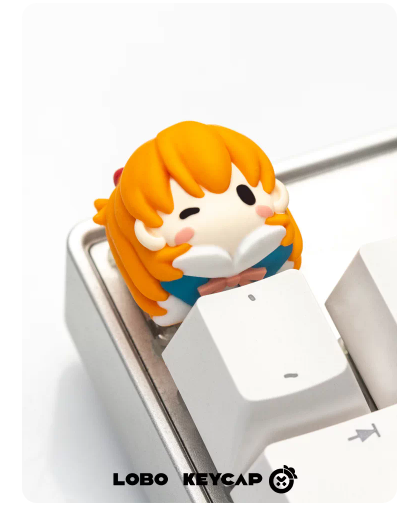 Lobo Keyboard Keycap Evangelion- Original Resin Art Custom Cartoon Cute Keycap for Office Pc Gamer Accessories