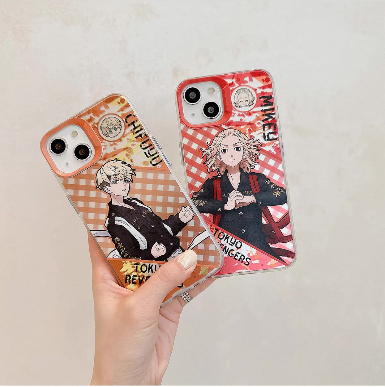 Japanese Anime Tokyo Revengers Laser Phone Case | Mikey Takemichi Draken Chifuyu - iPhone Case 7 8 PLUS SE2 XS XR X 11 12 13 14 15 16 Pro Promax 12mini 13mini