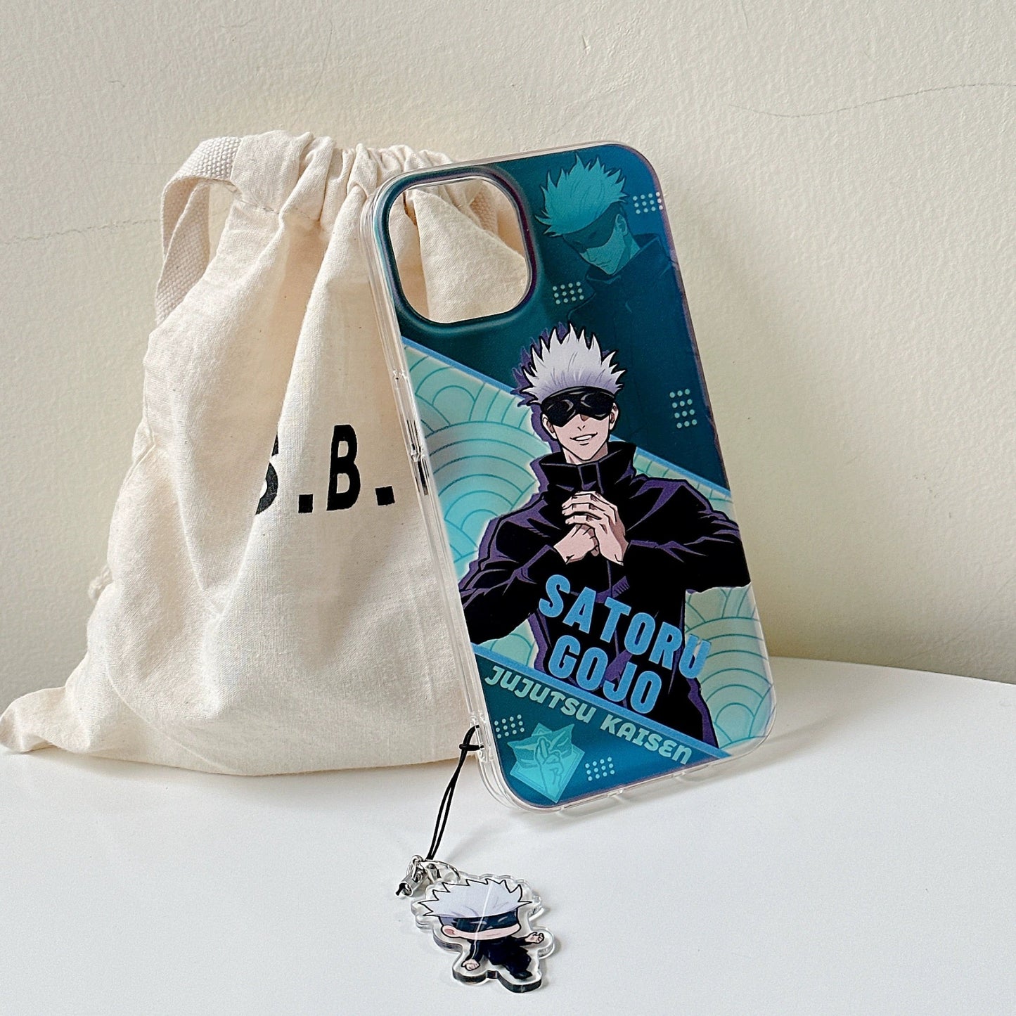 Japanese Anime Jujutsu Kaisen Phone Case with Strap | Satoru Yuji Megumi Nanami - iPhone Case 7 8 PLUS SE2 XS XR X 11 12 13 14 15 16 Pro Promax 12mini 13mini KawaiiGiftLand