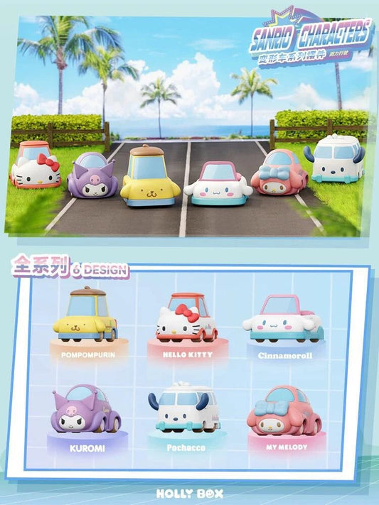 Sanrio Characters Cute Pullback Car Series | Hello Kitty My Melody Kuromi Cinnamoroll Pompompurin Pochacco - Kawaii Decoration Collectable Toys Toy Collection