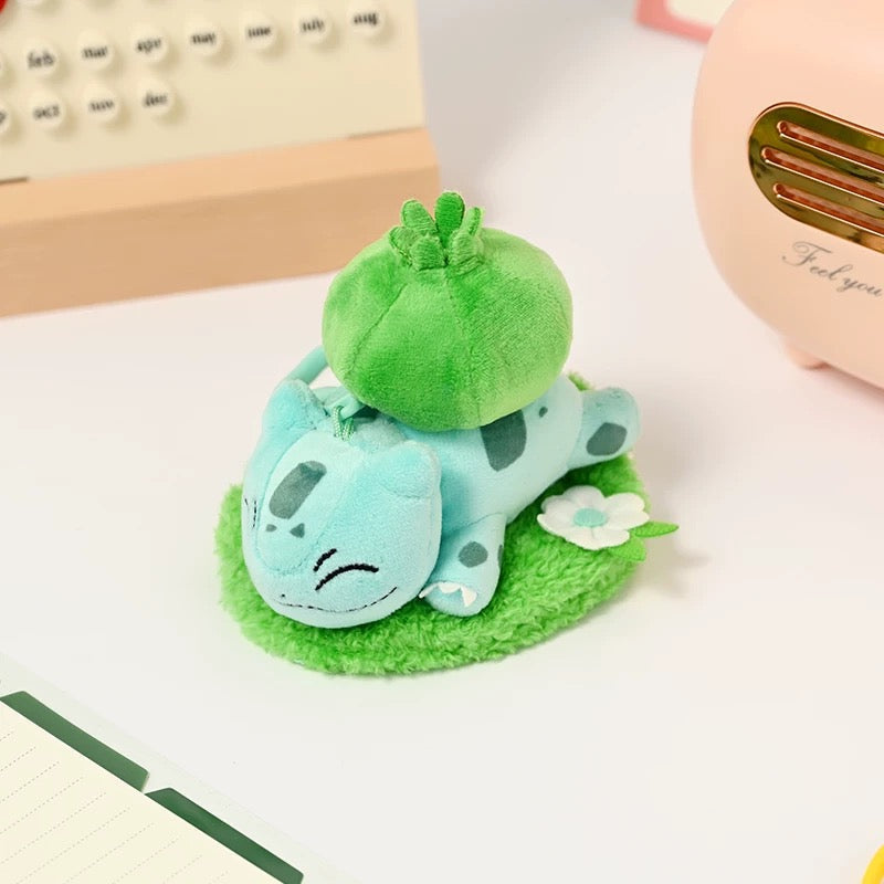 Japan Cartoon Pokemon with Laying & Sleeping on Grass Keychain Part 2 | Pikachu Charmander Bulbasaur Jigglypuff Squirtle - Mascot Plush Doll  Kawaii Decoration KawaiiGiftLand