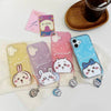 Japanese Cartoon ChiiKawa Gittler Colour Clear Case with Phone Strape | Say Hi Chiikawa Hachiware Usagi Momonga - Phone Case Samsung Galaxy S26 S25 S24 S23 S22 S21 FE Ultra Edge