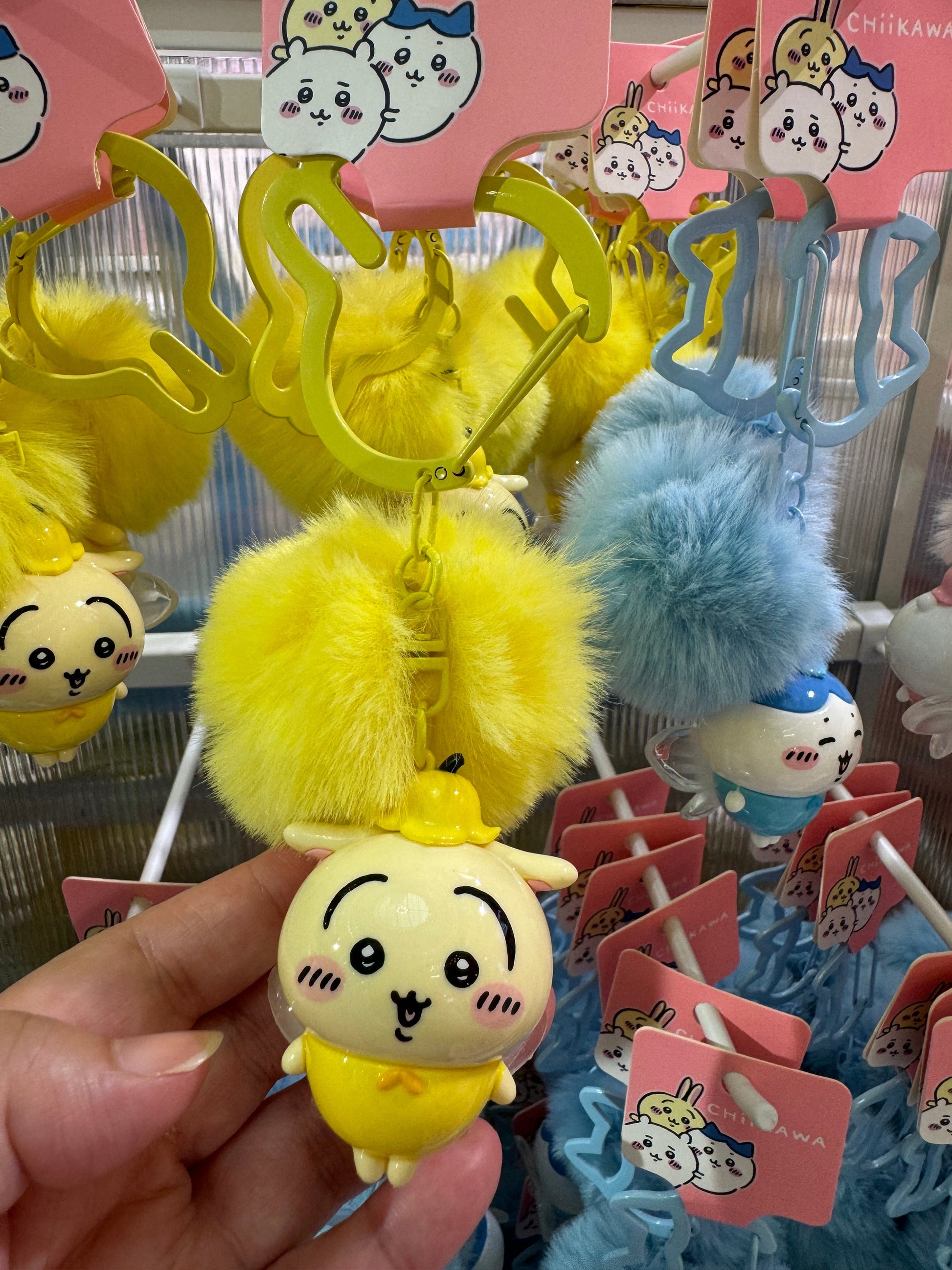 ChiiKawa X Miniso | ChiiKawa Hachiware Usagi Flower Fairy Light Pom Keychain - Kawaii Doll Keychain KawaiiGiftLand