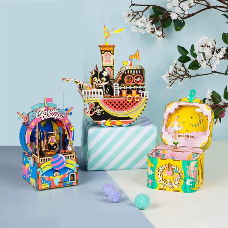 Craft Kits Wooden Music Box | Playful & Fun - DIY Handmade Mini World Miniature Gift