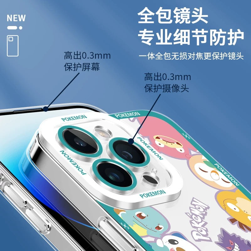 Japan Cartoon Pokemon Be with you Version | All Around you & Smile to you - iPhone Case PLUS SE2 XS XR X 11 12 13 14 15 16 16e 17 17e Pro Promax 12mini 13mini