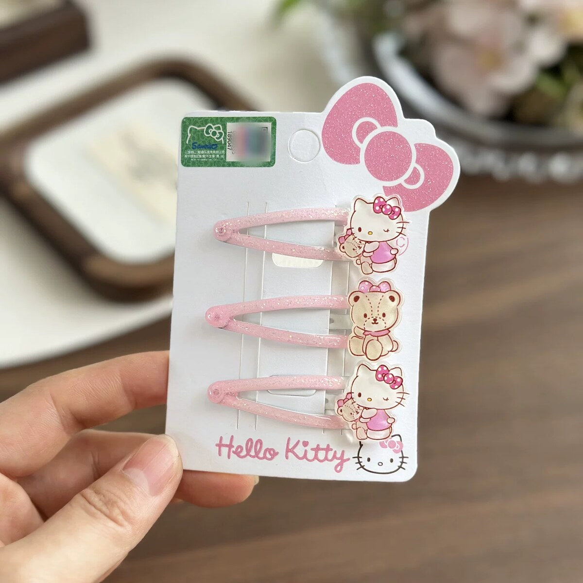 Bear Hug Pink BB Clip 3-Piece Set