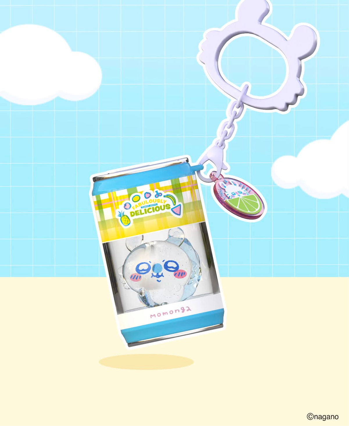 [Pre-Order] ChiiKawa X Miniso Fruit Market Series Fruit Market Soft Drink Can Keychain Blind Box | ChiiKawa Hachiware Usagi Momonga Kurimanju Rakko Shisa Crab Soft Drink Can Keychain Blind Box - Kawaii Items Room Decoration Mystery Box