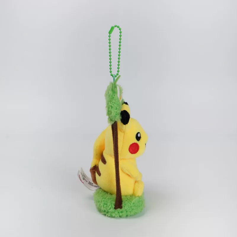 Japan Cartoon Pokemon Keychain | Pikachu with Flower Swings - Mascot Plush Doll  Kawaii Decoration KawaiiGiftLand