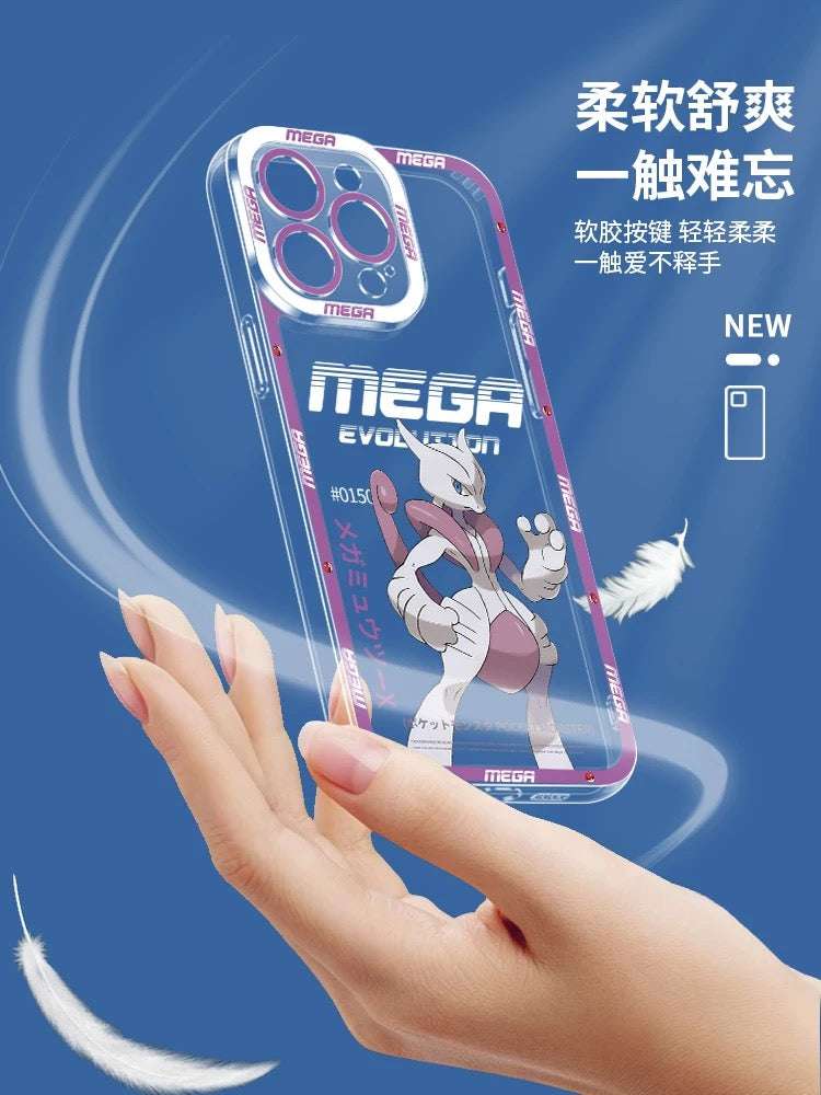 Japan Cartoon Pokemon Mega Evolution | Swampert - iPhone Case 6 7 8 PLUS SE2 XS XR X 11 12 13 14 15 16 16e Pro Promax 12mini 13mini