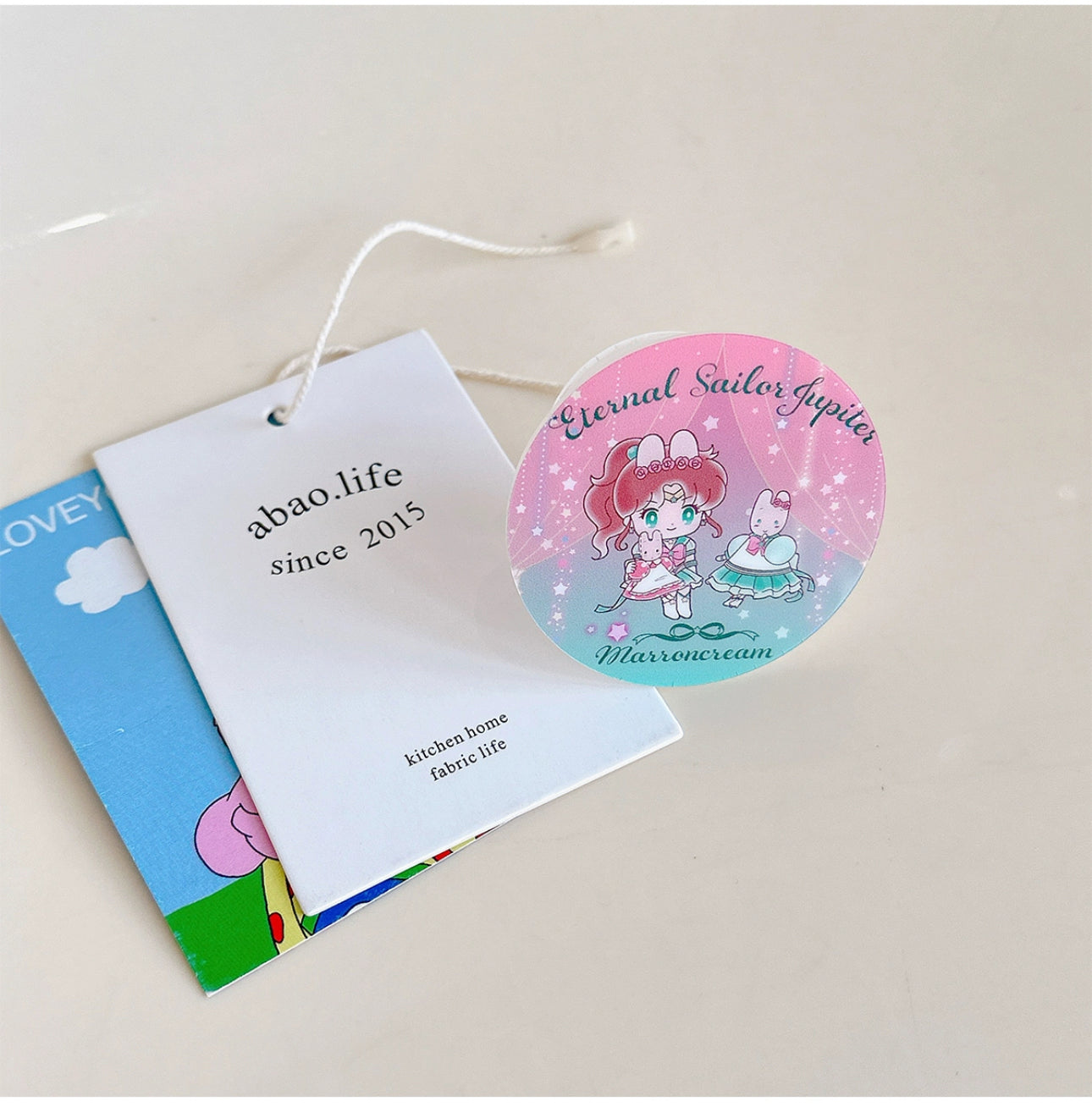 Japanese Cartoon Phone Stand | Laser Sailor Girl X My Melody Piano Marron Cream