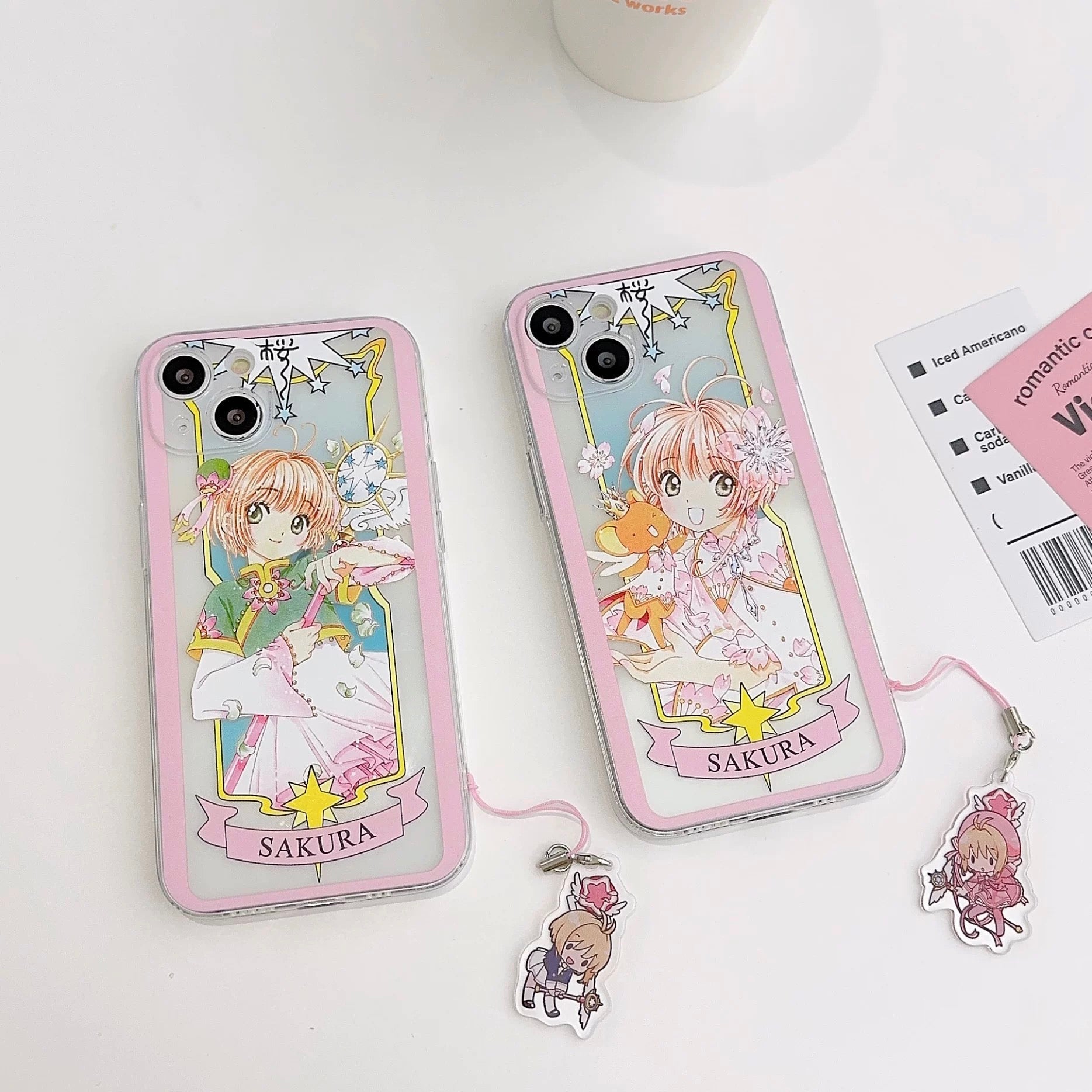 CardCaptorSakura Card Version Part 1 | Chinese Dress & Sakura - iPhone Case 6 7 8 PLUS SE2 XS XR X 11 12 13 14 15 16 Pro Promax 12mini 13mini KawaiiGiftLand