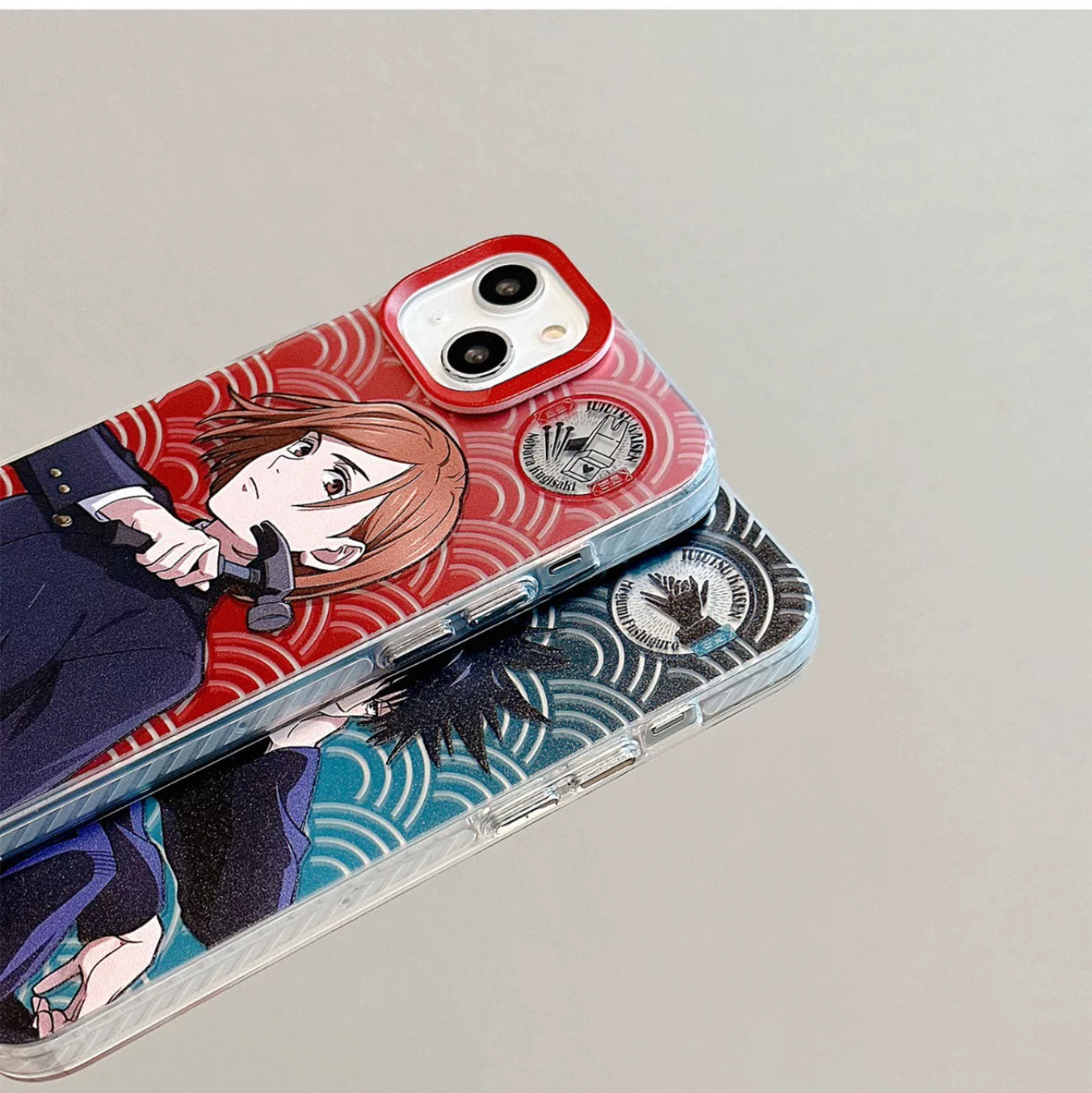 Japanese Anime Jujutsu Kaisen Phone Case with Strap | Satoru Yuji Megumi Nanami Kugisaki Nobara - iPhone Case 7 8 PLUS SE2 XS XR X 11 12 13 14 15 16 Pro Promax 12mini 13mini KawaiiGiftLand