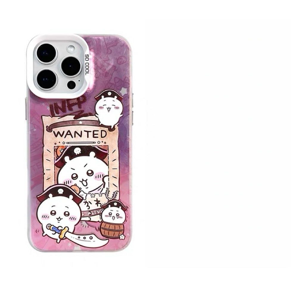 Japanese Cartoon ChiiKawa Pirates Laser Case | ChiiKawa Hachiware Usagi Momonga - iPhone Case 11 12 13 14 15 16 16e 17 17e 18 Pro Promax