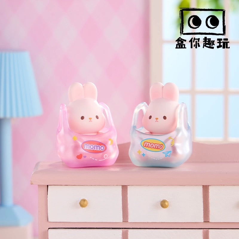 Momo with Bunny Kawaii Lovely Characters | 1 Bag 4pcs Mini Momo Bunny Fun Daily -Toy Collection Mystery Blind Bag - KawaiiGiftLand