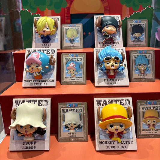 MINISO One Piece Chopper Dress-Up 3D fridge magnet WANTED poster display lineup