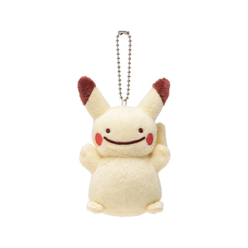 Japan Cartoon Pokemon Center Ditto Crossover | Pikachu Charmander Squirtle Bulbasaur Clefairy Pippi - Mascot Plush Doll Mini Plush Doll Keychain KawaiiGiftLand