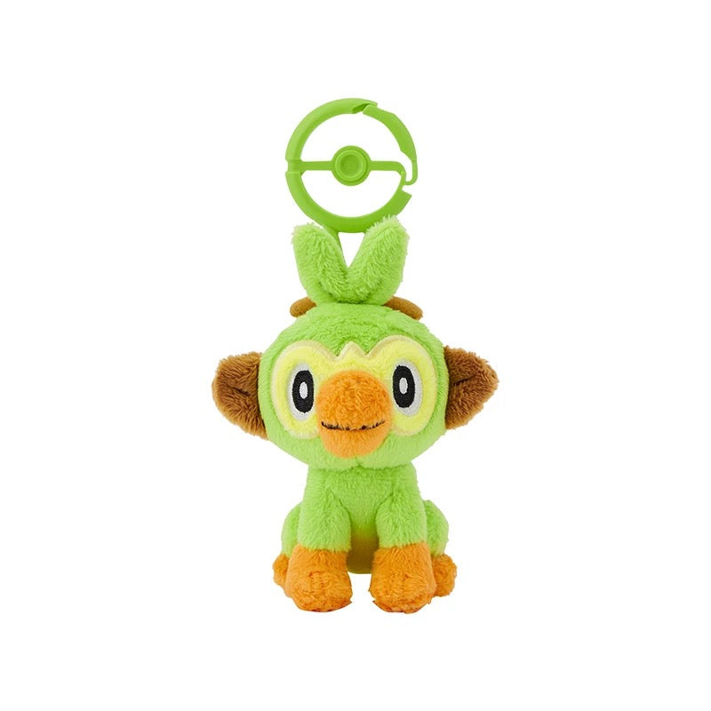Japan Cartoon Pokemon Center Pokeball Keychain 8th & 9th Generation | Grookey Scorbunny Sobble Sprigatito Fuecoco Quaxly - Mascot Mini Plush Doll KawaiiGiftLand