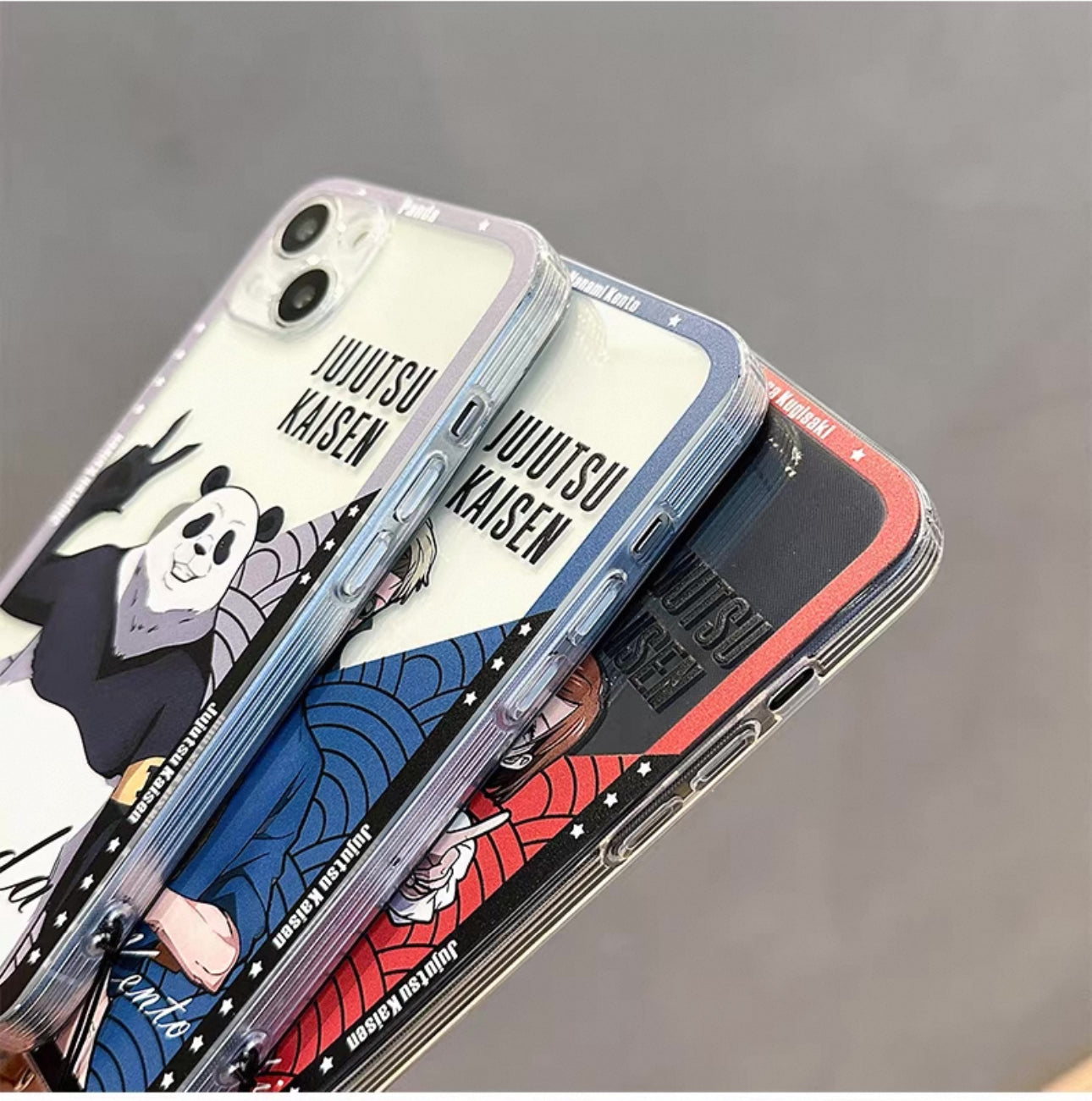 Japanese Anime Jujutsu Kaisen Clean Phone Case with Strap | Nanami Zenin Maki Kugisaki Nobara Panda - iPhone Case 7 8 PLUS SE2 XS XR X 11 12 13 14 15 16 Pro Promax 12mini 13mini KawaiiGiftLand