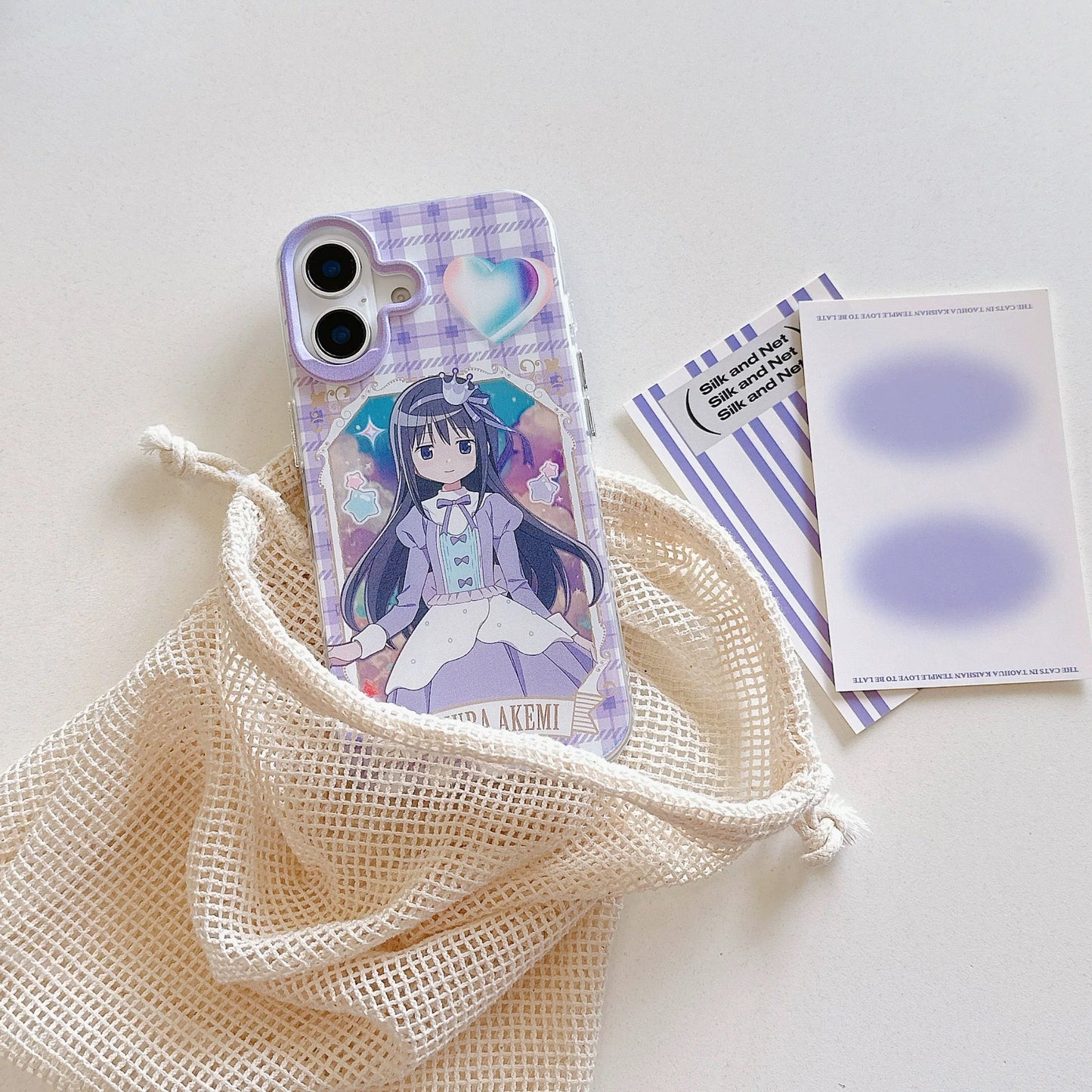 Japanese Cartoon Puella Magi Madoka Magica Laser Case | Madoka Miki Tomoe Sakura Akemi - iPhone Case PLUS SE2 11 12 13 14 15 16 16e 17 17e Pro Promax 12mini 13mini